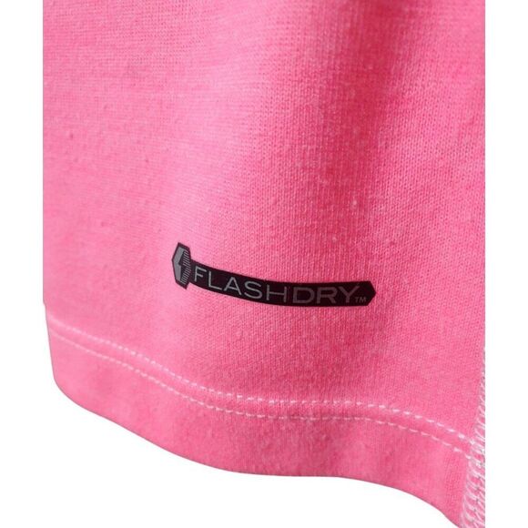 The North Face Womens Tee XL Pink V-Neck FlashDry Athletic Loose T-Shirt Fitness - Picture 6 of 8